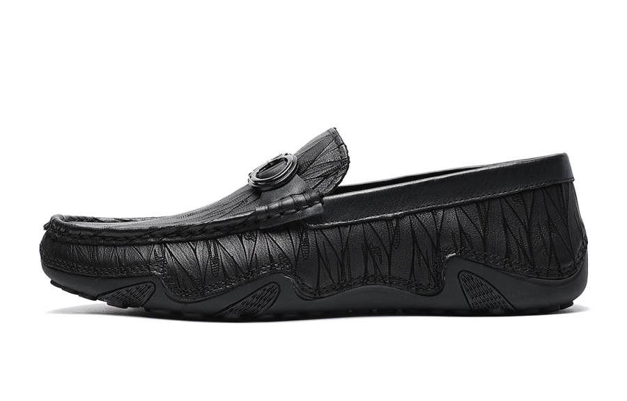 C°BANNER Top Grain Cow Leather Casual Shoes Men's Black