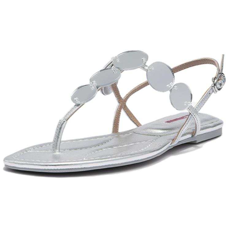 COOL CHAP COOL CHAP One Strap Sandals Women's Mirror Finish Silver
