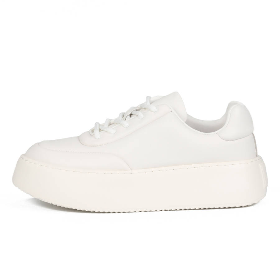 TIEKE Slip Resistant Abrasion Resistant Slip Resistant Abrasion Resistant Low top Chunky Sneakers Men's White