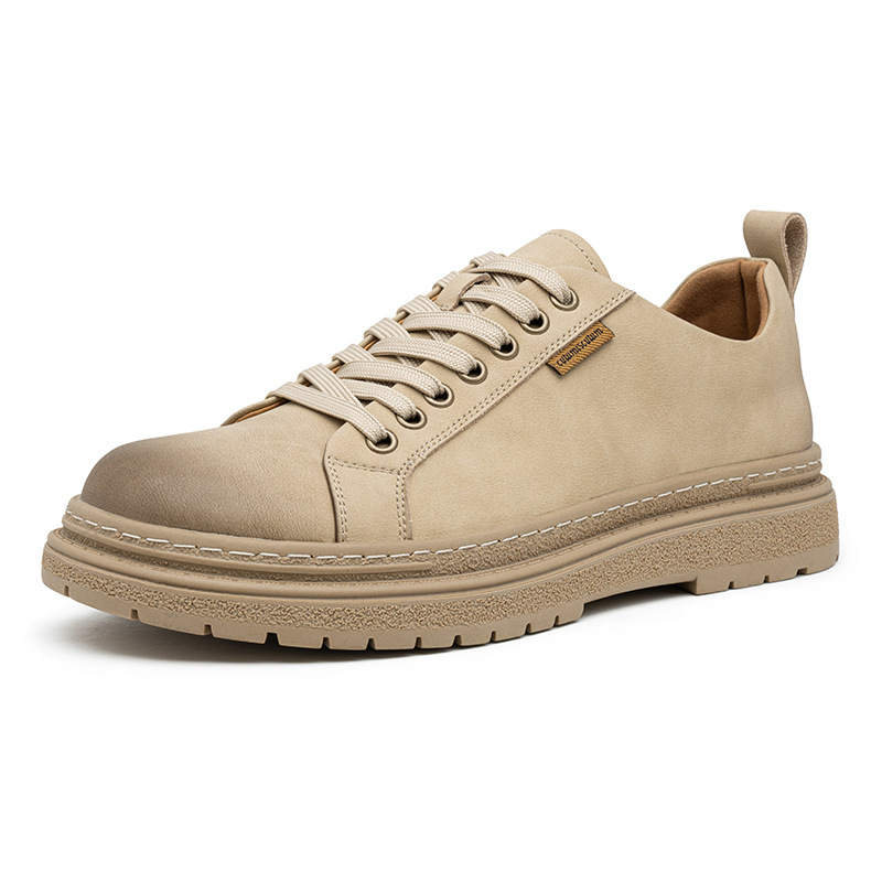 SENJIALUO Cow Leather Low top Casual Shoes Men's