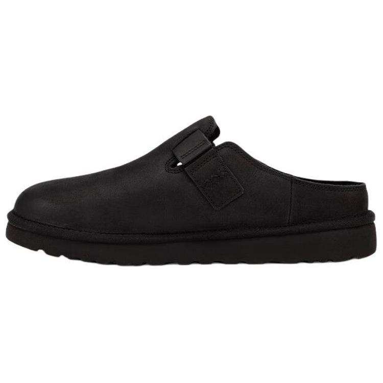 UGG UGG Round Tip Lightweight Fleece Lined Mules Slip Resistant Closed Toe Slippers Men's Black