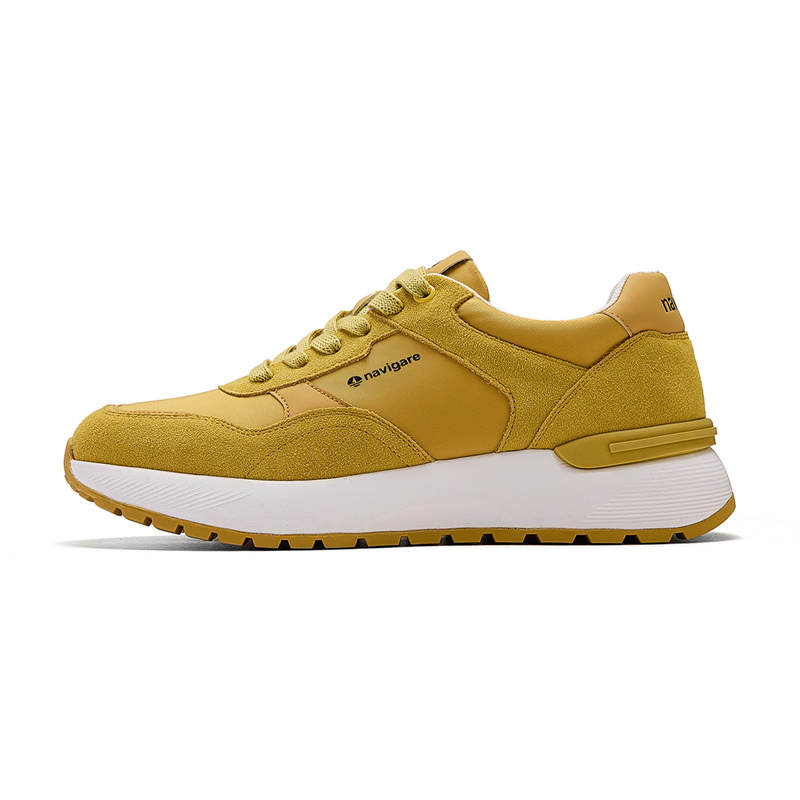 NAVIGARE Small Sailboat Height Increasing Low top Casual Shoes Men's Yellow