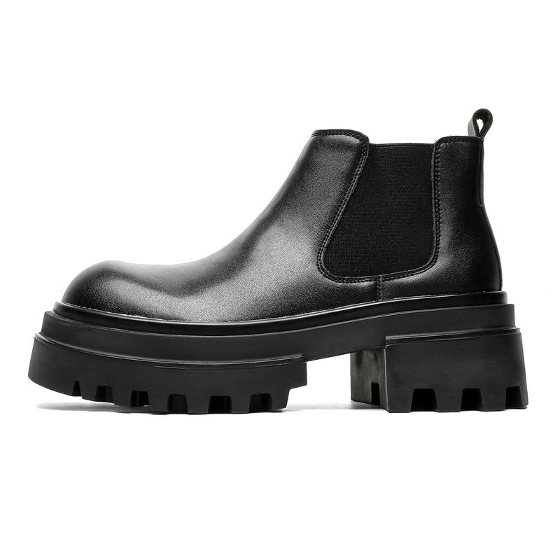 CHILANG CHILANG Microfiber Leather Chelsea Boots Men's Black