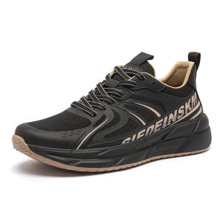 QIAONAI Low top Casual Shoes Men's Black Gray