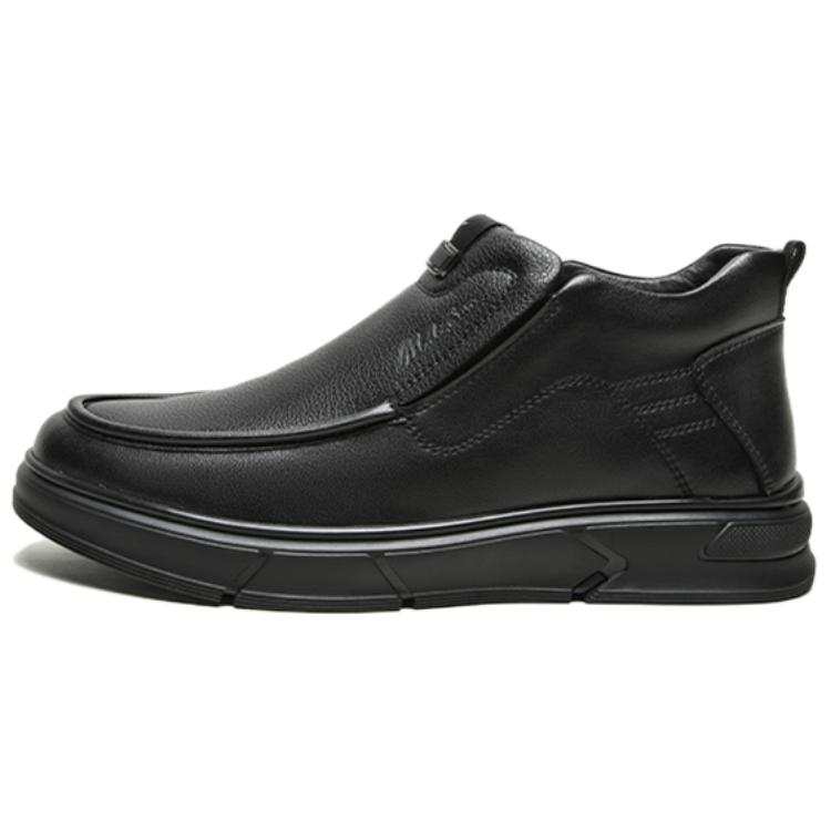 Mulinsen Sports Leather Shoes Men's Casual Shoes Men's Black