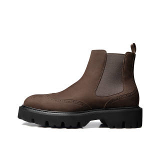 Zuti Short Chelsea Boots 7.5cm Men's Coffee