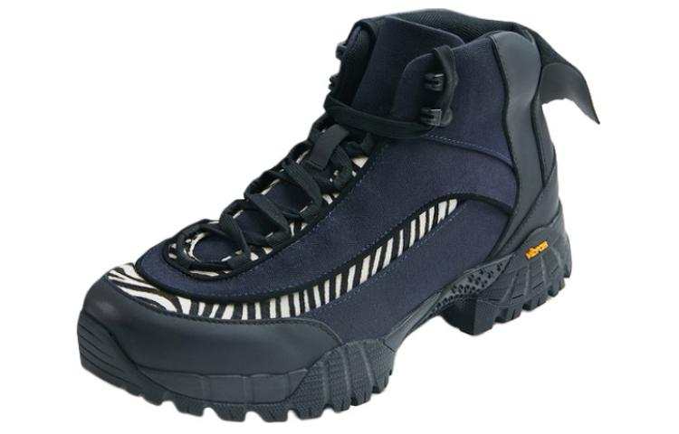 CROQUIS Fabric Mid top Outdoor Shoes Men's Navy Blue