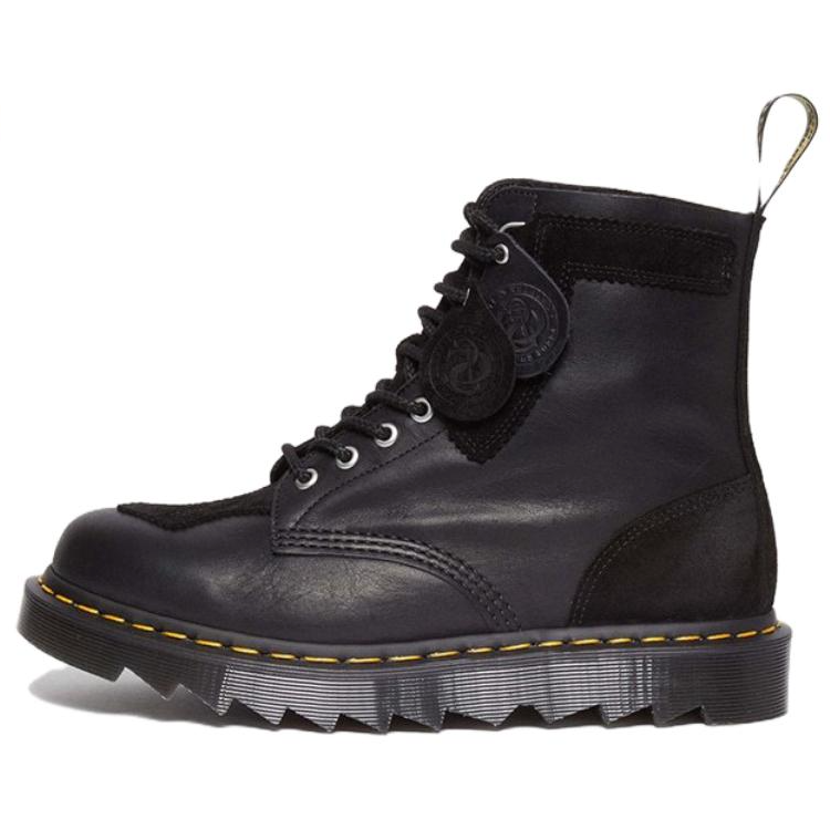 Dr.Martens Dr.Martens Cow Leather Short Combat Boots Men's Black