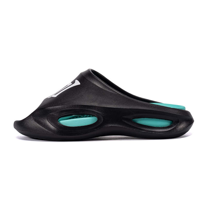 Pnj Slip Resistant Abrasion Resistant EVA Totem Slide Slippers Unisex Black Blue