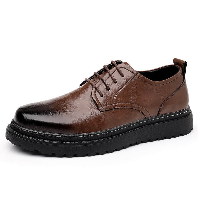 CITONGXIANSHENG Microfiber Leather Casual Shoes Men's Brown