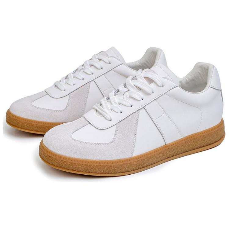 BAILUNHAN Cow Split Leather Height Increasing Height Increasing Low top Skateboard Shoes Unisex