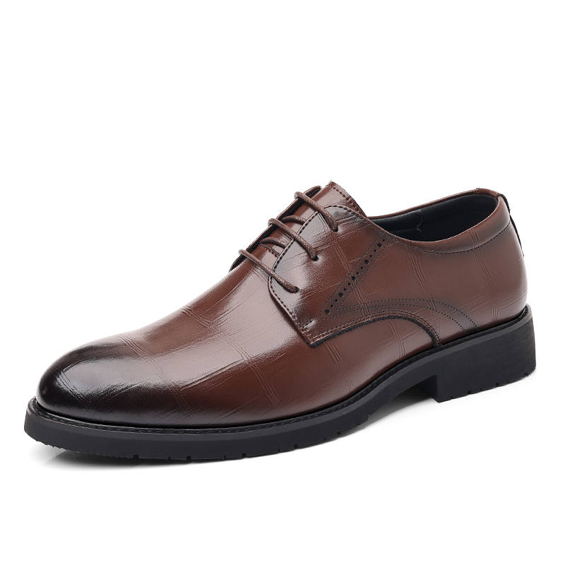 CAOZE Dress Shoes Men's Low Top Black Brown