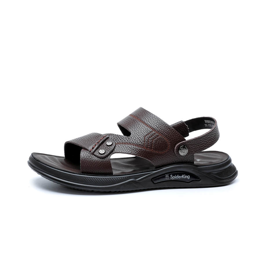 Spider King Spider King Cow Leather Beach Sandals Men's Brown