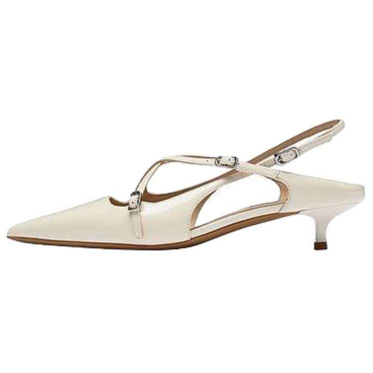 73Hours Susie Cow Leather Slim Heel High Heels 3.5cm Women's