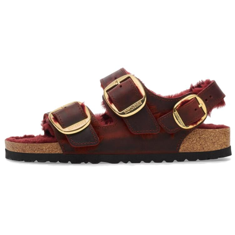 Birkenstock Cow Leather One Strap Sandals Women's Red