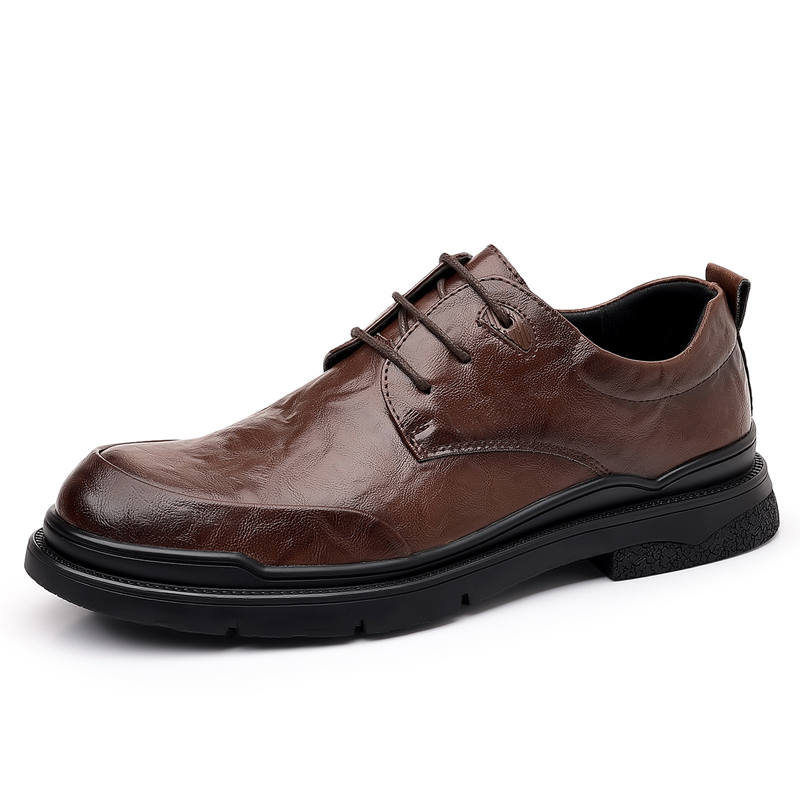 CITONGXIANSHENG Microfiber Leather Casual Shoes Men's Brown