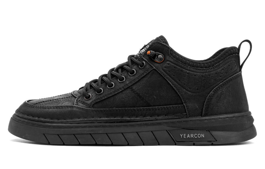 YEARCON Synthetic Leather Slip Resistant Abrasion Resistant Slip Resistant Abrasion Resistant Low top Skateboard Shoes