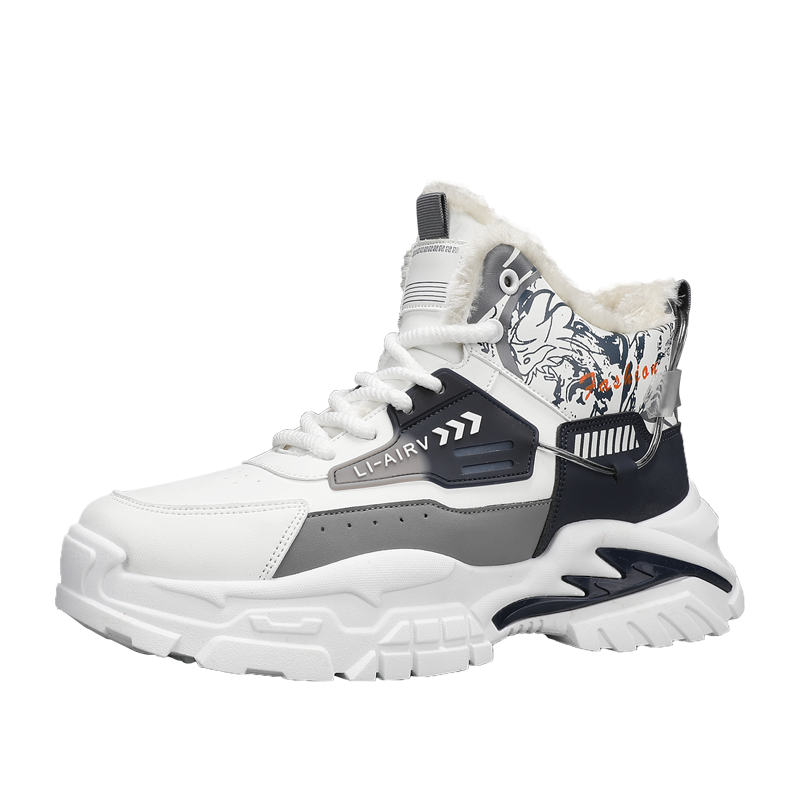 GONGNIUMEILI Fleece Lined Trendy Versatile High top Casual Shoes Unisex