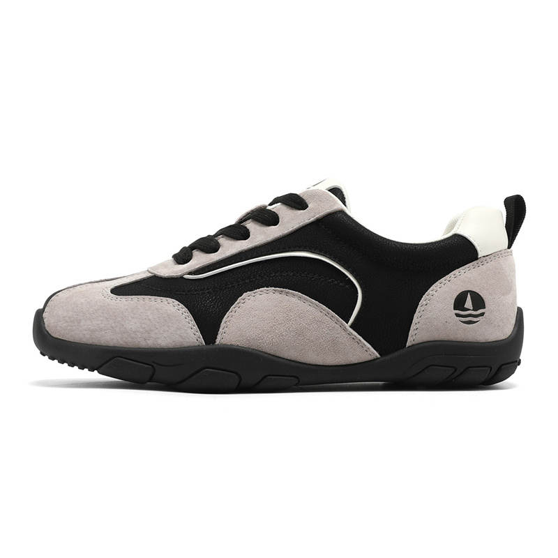 NAVIGARE Small Sailboat Pigskin Lightweight Low top Casual Shoes Women's Black Gray