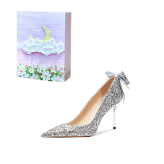 ANGEL BOY High Heels Women's Moon Silver