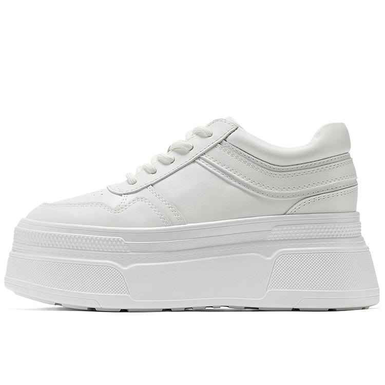 GG-CC GG CC Casual White Sneakers Height Increasing Low top Platform Skateboard Shoes Women's White