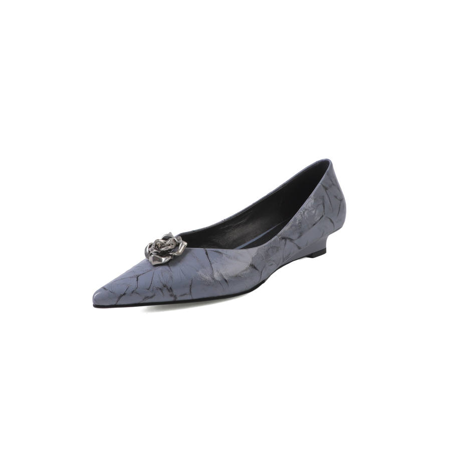 HONGYANGLIN Top Grain Cow Leather High Heels 3cm Women's