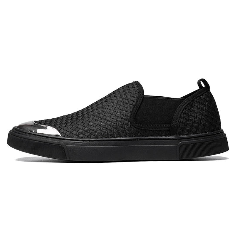 LUOMENG Men's Casual Shoes Men's Low Top Black