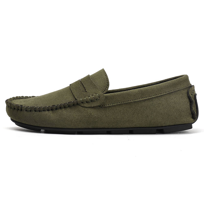 CKVUSAMG Top Grain Cow Leather Casual Shoes Men's Green