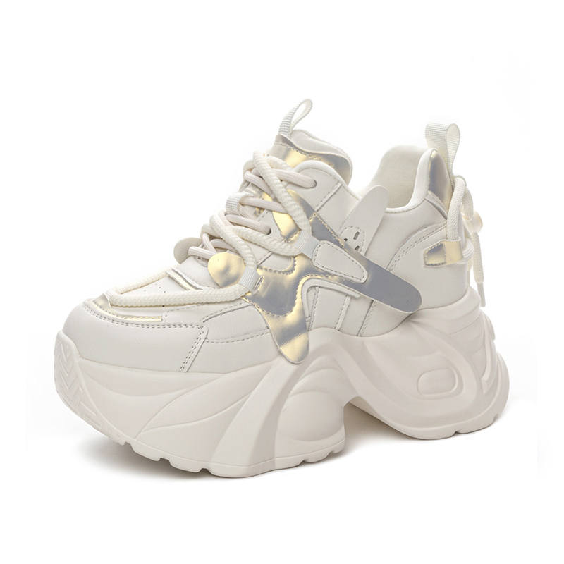 Shangjinni Synthetic Leather Low top Chunky Sneakers Women's