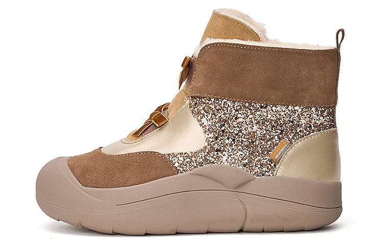 Joy&Mario Suede Fleece Lined Thermal Platform Height Increasing Ankle Boots 3.5cm Women's