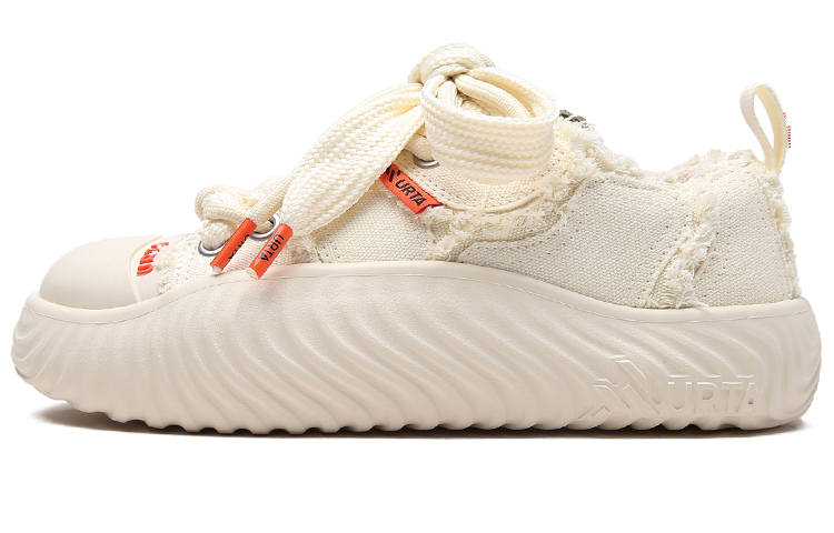 URTA Paramecium Collection 'Washed White' Stylish Skateboarding Shoes Unisex White