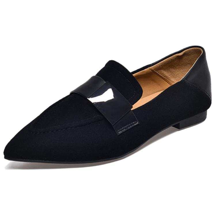 Devanro Devanro Sheepskin Casual Shoes 1CM Women's Black