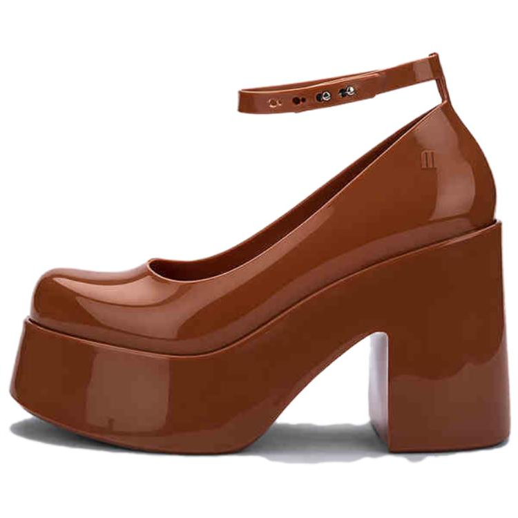Melissa MELISSA Doll Heel Chunky Heel High Heels 11cm Women's Brown