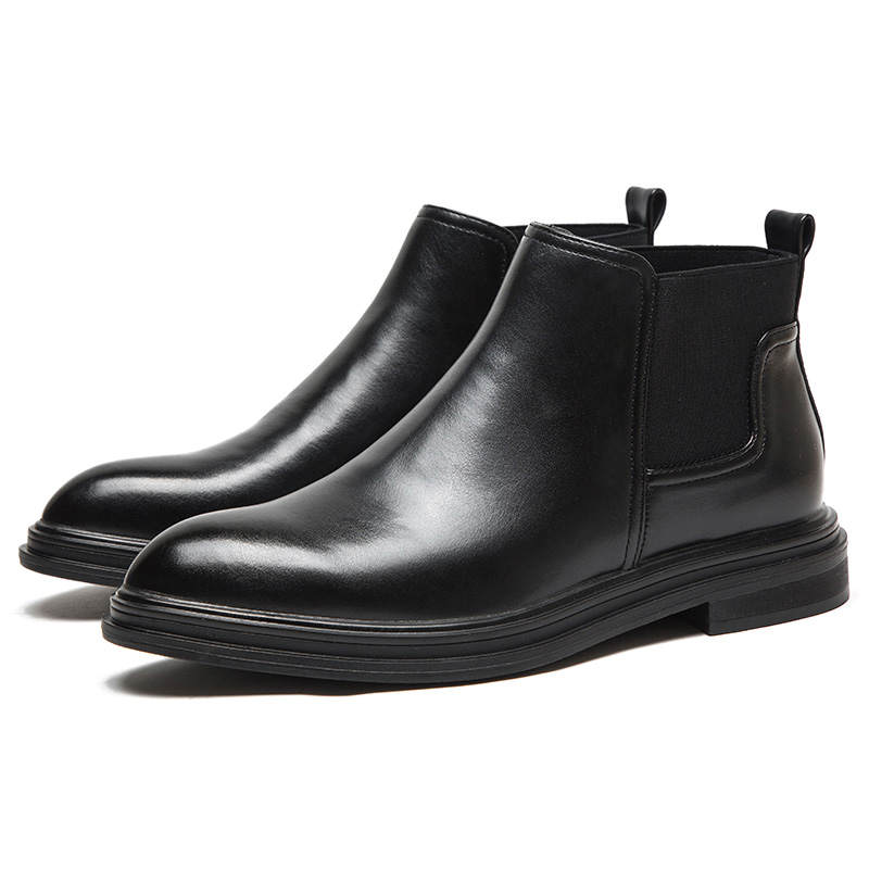 CHILANG Pu Fashion Trend Short Chelsea Boots Men's