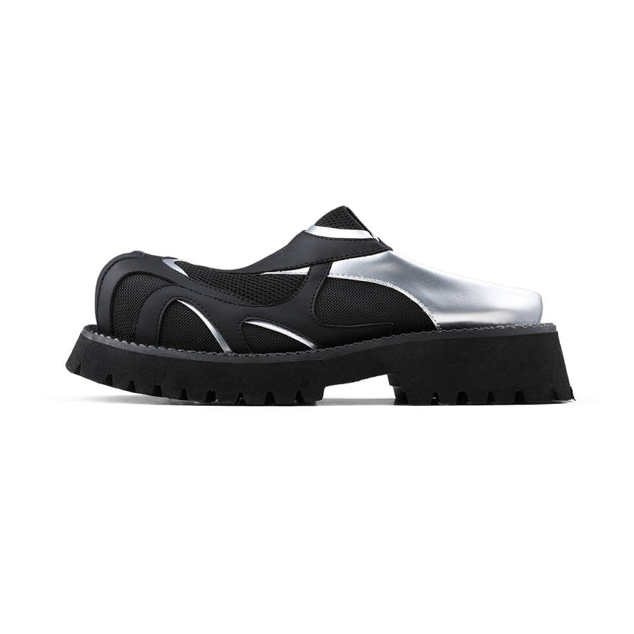 HANQIAORIJI Abrasion Resistant Slip Resistant Closed Toe Slippers Men's Black