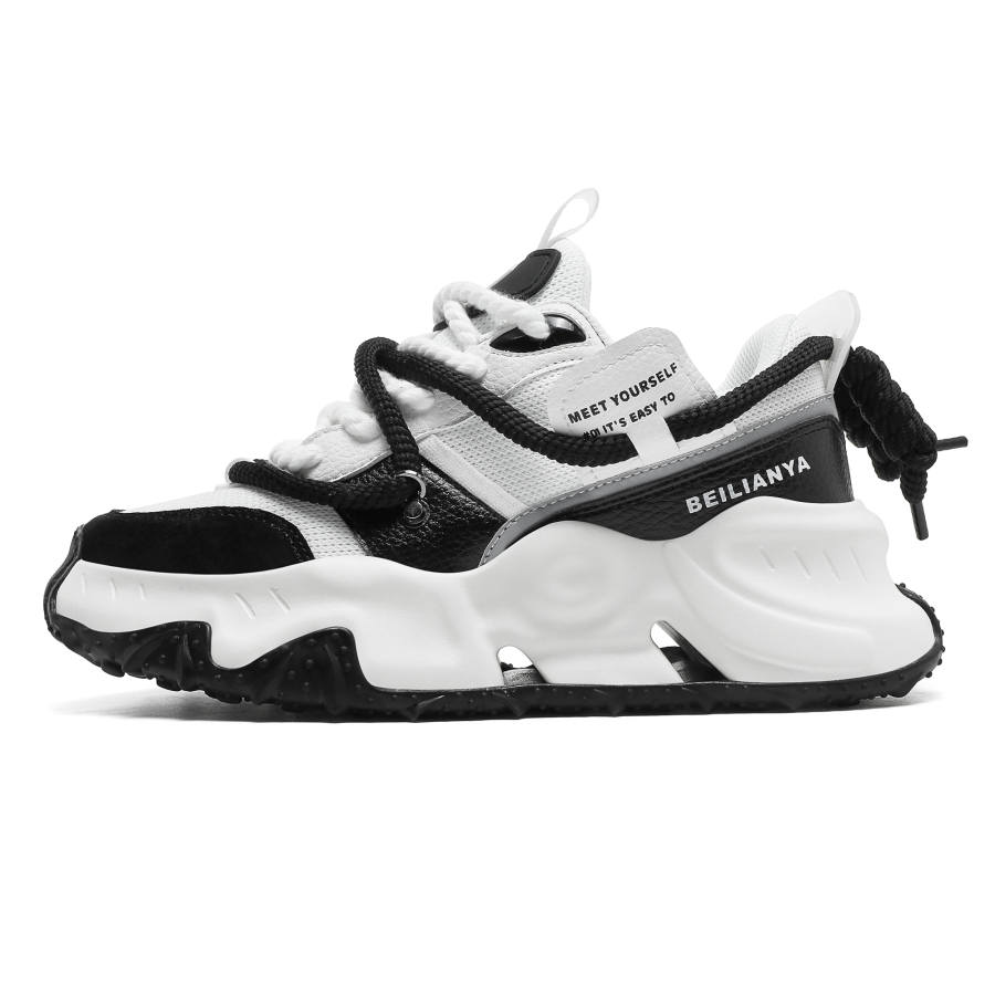 BEILIANYA Fashion Trend, Classic Vintage, Deconstruction Double Shoelace Urban Techwear Puffy Shoes