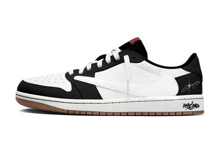 Jordan Travis Scott x Jordan Air Jordan 1 Starry Travis Scott X AJ1 Abrasion Resistant Abrasion Resistant Low top