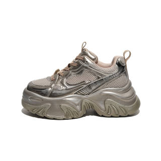 WANG&My&love Microfiber Leather Slip Resistant Low top Chunky Sneakers Women's
