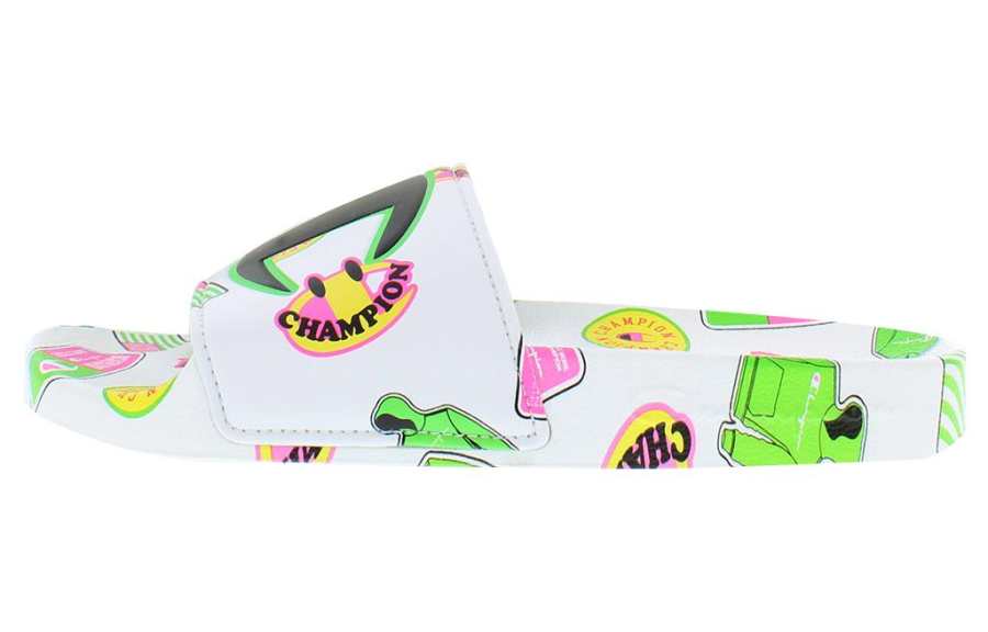 Champion Ipo Camo Slip on Slide Slippers Low top Unisex White