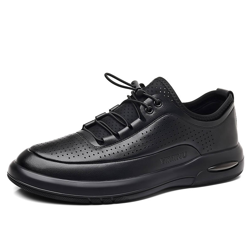 YIMINU Men's Casual Shoes Men's Low Top Black