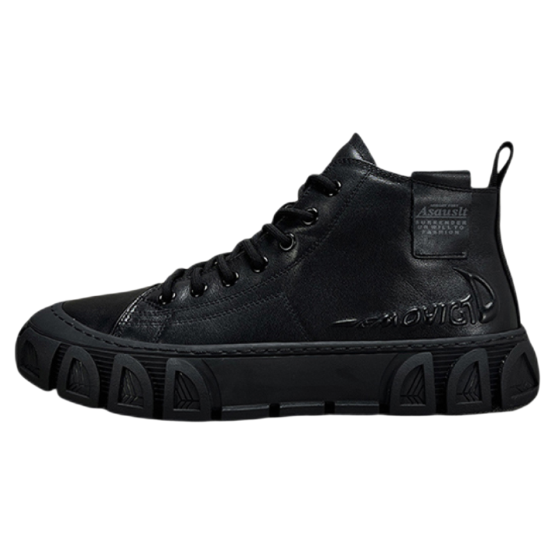 ZUOSAISI Top Grain Cow Leather Casual Shoes Men's Black