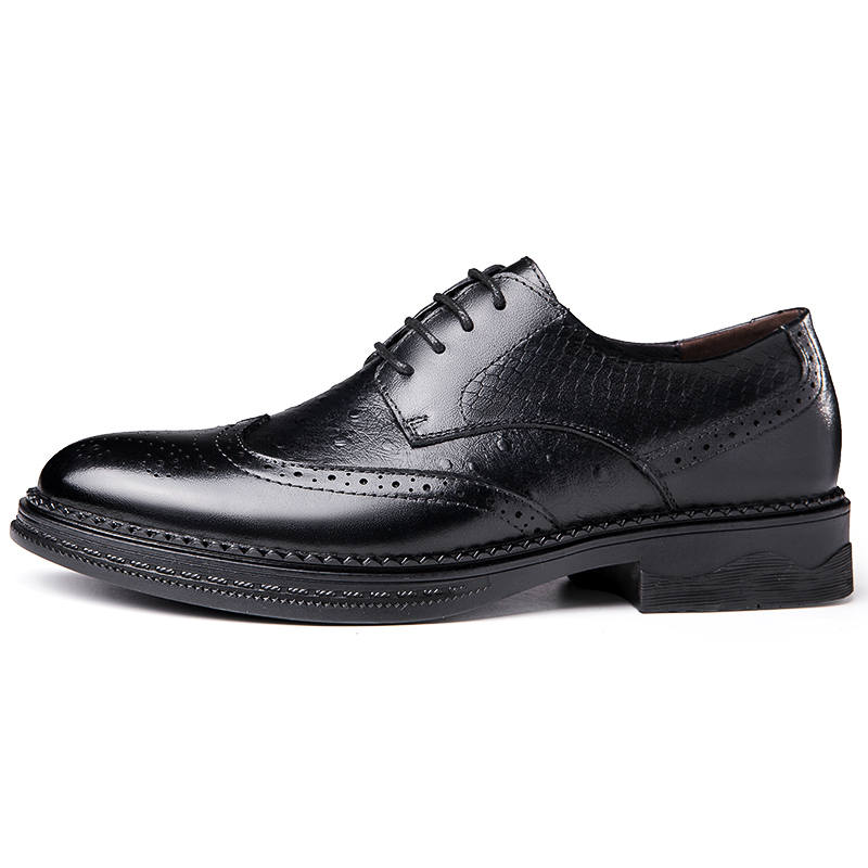 GONGNIULEITING Dress Shoes Men's Low Top Brown/Black