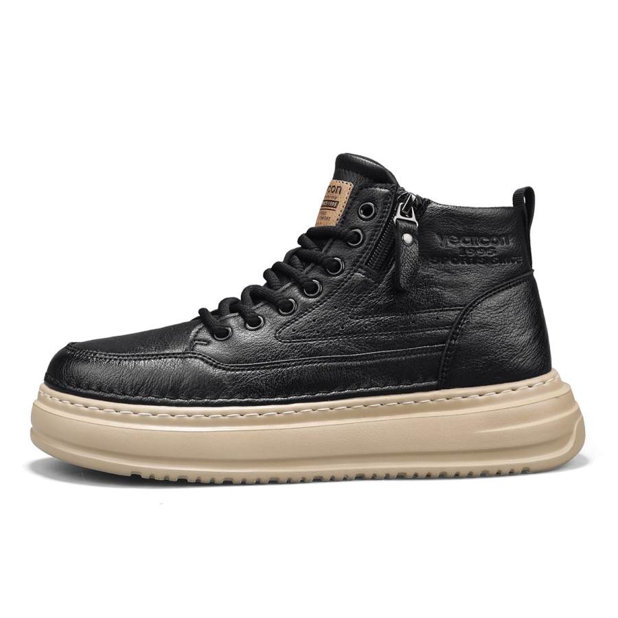 YEARCON Synthetic Leather Mid top Lifestyle Trendy Men's