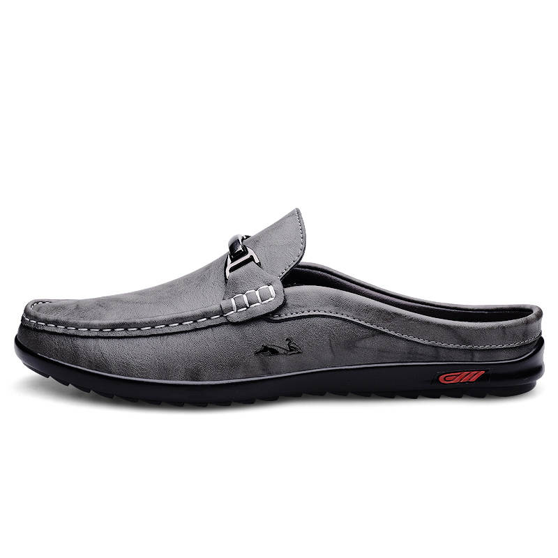 YINGLUNQISHI Rubber Sole Abrasion Resistant Abrasion Resistant Closed Toe Slippers Men's