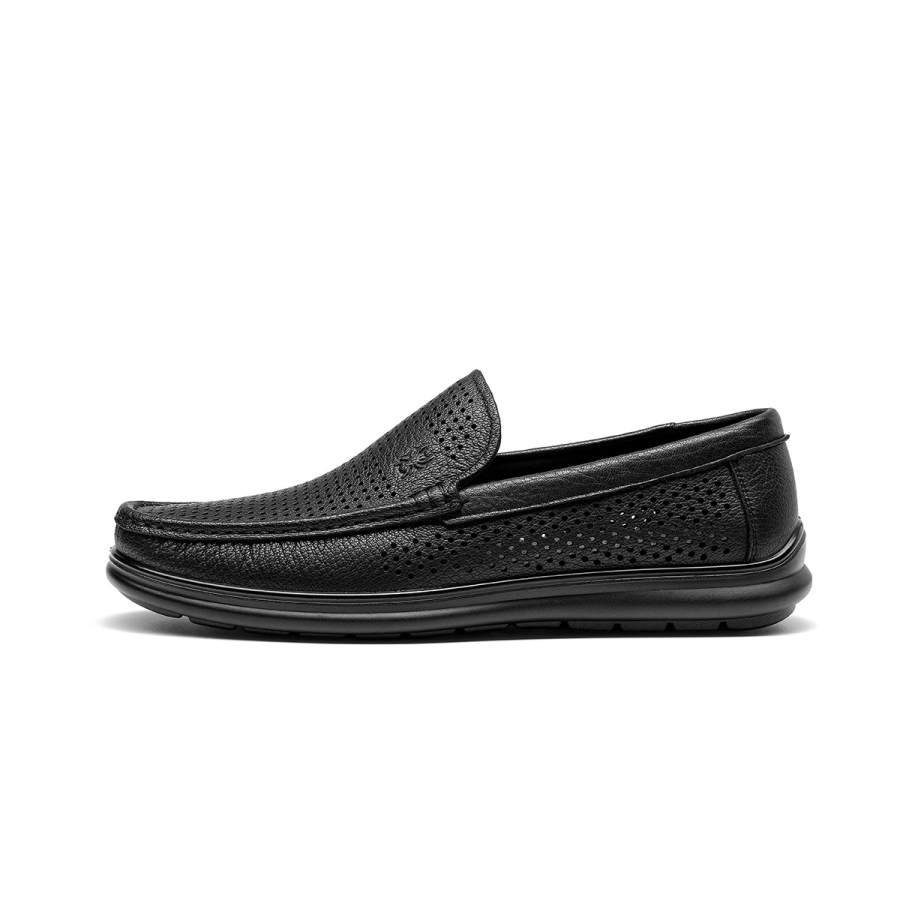 Spider King Sheepskin Casual Shoes Men's Black