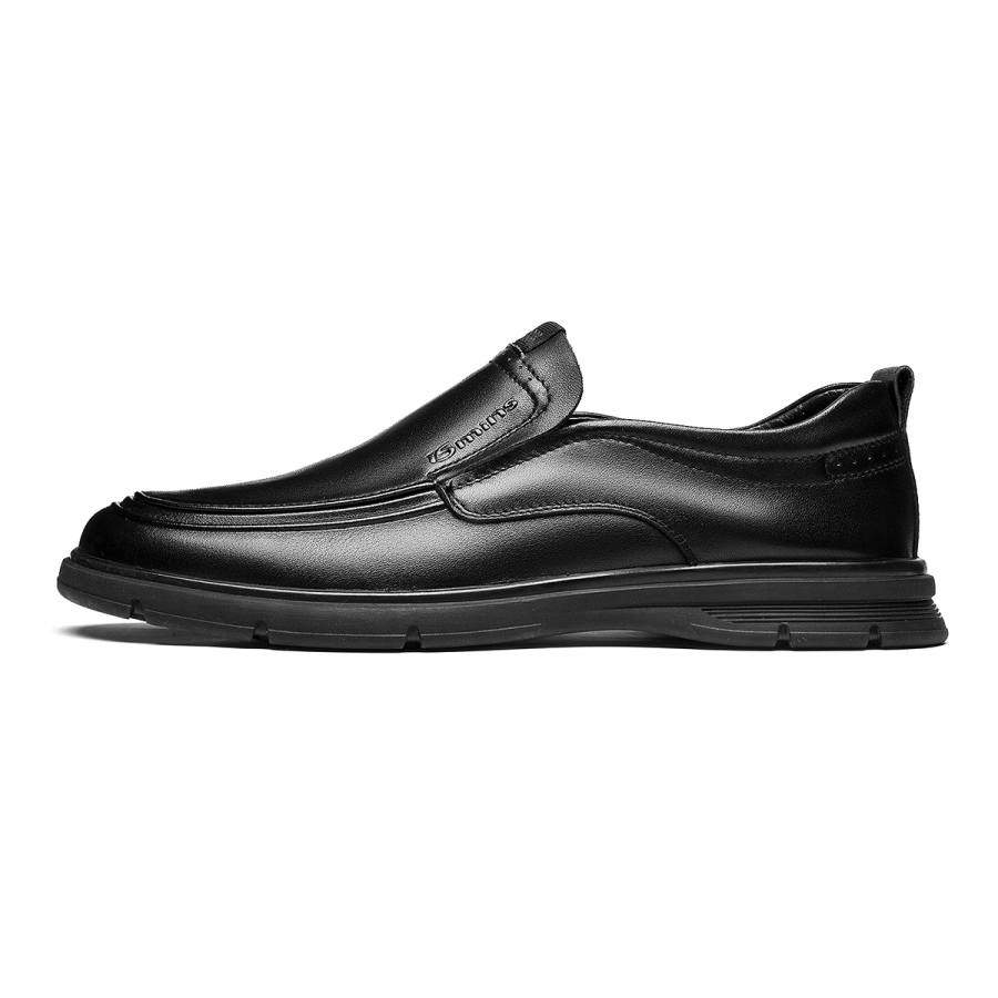 15 MINS Casual Leather Shoes Men's Low Top Black