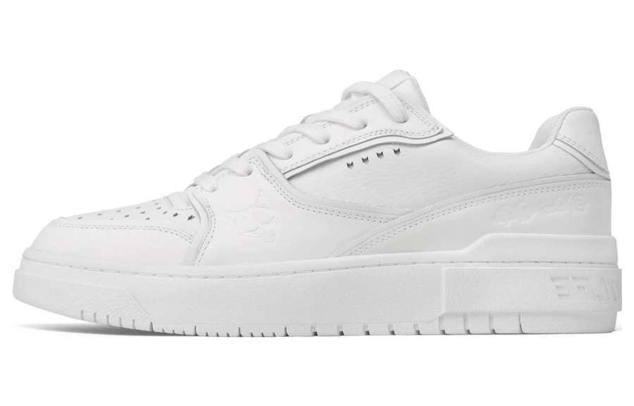 Naked Wolfe NW 01 Leather Platform Slip Resistant Low top Skateboard Shoes Men's White