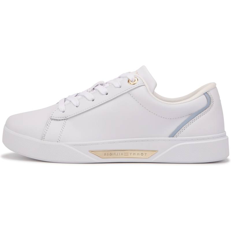 Tommy Hilfiger Cow Leather Low top Skateboard Shoes Women's White
