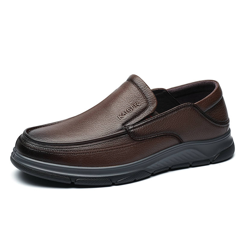 KAISER Dress Shoes Men's Low Top Brown/Brown