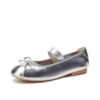 QUICHESHOES Cow Split Leather Flat Mary Jane Shoes Women's